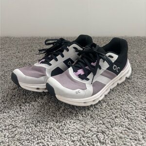 On Running Black, White, and Pink Athletic Shoes size 7